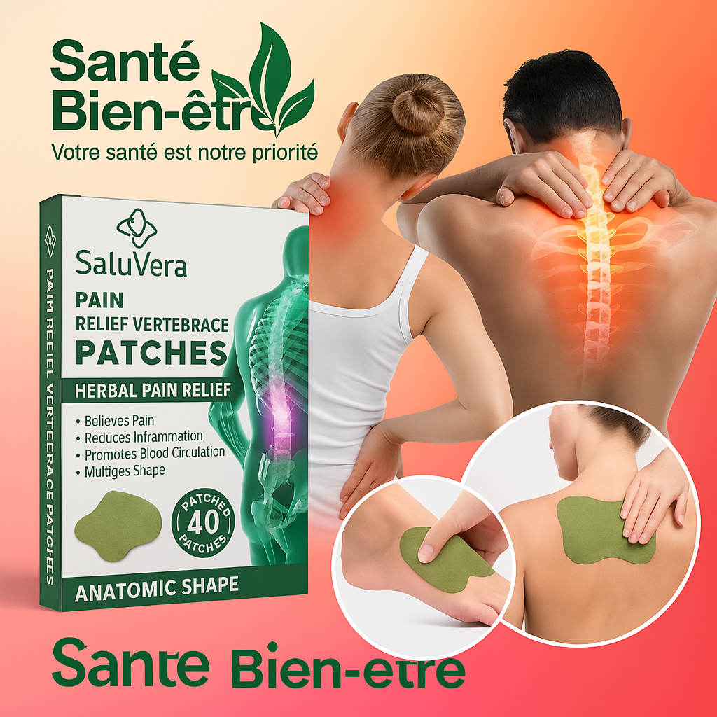 Boite de 40 Patch anti douleur SaluVera™ + Boîte de 10 Offert 🎁 - EMMAG GOD'S BLESSING ENTERPRISE