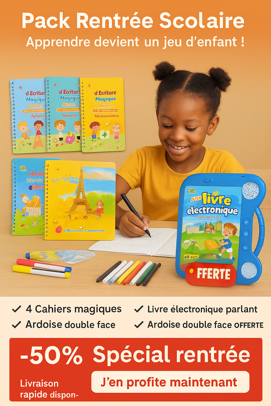 Bien Lire et Bien écrire : 4 cahiers magiques + 1 livre électronique + 🎁 - EMMAG GOD'S BLESSING ENTERPRISE