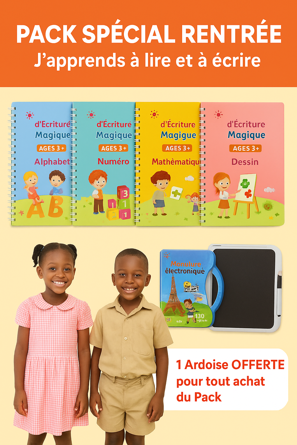 Bien Lire et Bien écrire : 4 cahiers magiques + 1 livre électronique + 🎁 - EMMAG GOD'S BLESSING ENTERPRISE